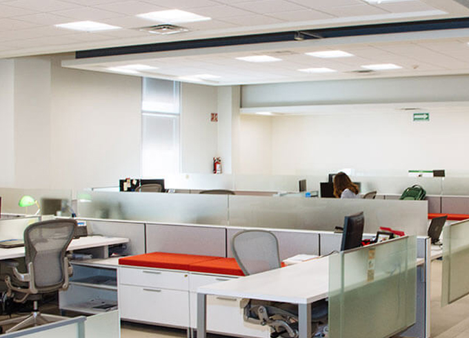 led antimicrobial light in office